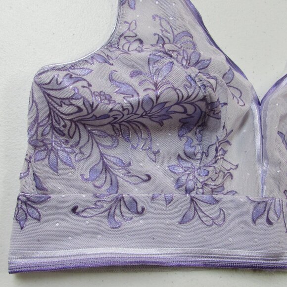 Wacoal 810340 Net Effect Wire Free Bralette Purple Size 36 D/DD - Picture 6 of 14